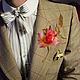 Silk flowers. Brooch boutonniere BUTONA ROSE ANJI silk. Brooches. Lara & Ko. Online shopping on My Livemaster.  Фото №2