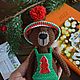 Новогодняя игрушка: Вязаный бурый мишка в шапке. Амигуруми куклы и игрушки. Natural_beads. Интернет-магазин Ярмарка Мастеров.  Фото №2