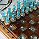 Шахматы подарочные из дерева и смолы. Шахматы. Шахматы из дерева и эпоксидной смолы. Ярмарка Мастеров.  Фото №4