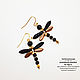 Earrings from beads 'Dragonflies mix'. Earrings. -TEREMOK-. Online shopping on My Livemaster.  Фото №2