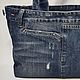 Сумка-тоут: классика из джинсы. Классическая сумка. Jeans bags by Anna. Ярмарка Мастеров.  Фото №15