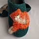 Order Felted Furry cats sneakers. Zhanna. Livemaster. . Slippers Фото №3