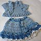 SET for GIRLS 'SEA WAVES' knitted. Baby Clothing Sets. Gala Devi (crochet design). My Livemaster. Фото №4