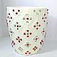 Ceramic embossed mug decorated with rhinestones, Mugs and cups, Krasnodar,  Фото №1