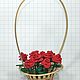 Basket with red roses, Gifts for March 8, Krasnodar,  Фото №1