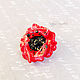 Brooch 'Poppy'. Brooches. Ata-glass. Online shopping on My Livemaster.  Фото №2