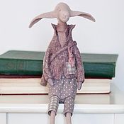 Куклы и игрушки handmade. Livemaster - original item Felt toy Lamb Ted (musician, dark gray, ). Handmade.