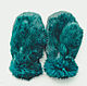 Rabbit fur mittens. Mittens. Forestfox. Family Fur Atelier. Online shopping on My Livemaster.  Фото №2
