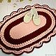 Oval rug crochet 'pink Bordeaux', Carpets, Kabardinka,  Фото №1