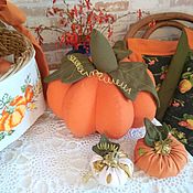Цветы и флористика handmade. Livemaster - original item Set of 3 fabric pumpkins.. Handmade.
