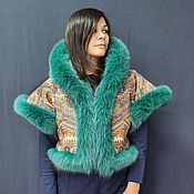 Одежда handmade. Livemaster - original item Shortened vest with arctic fox fur. Handmade.