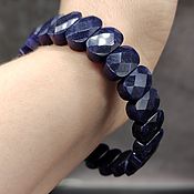 Украшения handmade. Livemaster - original item Bracelet natural stone sodalite with cut. Handmade.