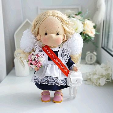 Куклы и игрушки ручной работы. Ярмарка Мастеров - ручная работа Кукла школьница выпускница Кукла со съёмной одеждой. Handmade.