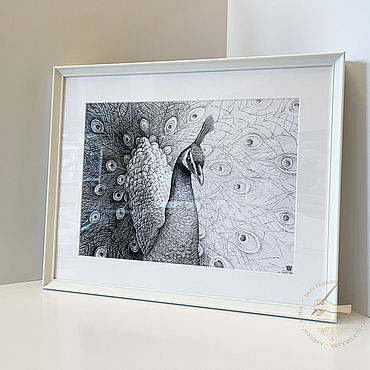 Картины и панно ручной работы. Ярмарка Мастеров - ручная работа Картины: Гордый павлин. Handmade.