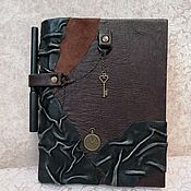Leather diary. Bear. Genuine leather