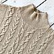Women's 100% merino sweater with braids and arans Verona beige. Sweaters. hitwool. My Livemaster. Фото №6
