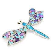 Украшения handmade. Livemaster - original item brooch Dragonfly. Brooch with turquoise, charoite, mother of pearl, rhodonite.. Handmade.
