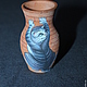 ceramic pot painting'mashenkin pinstripes'. Vases. Palekh (AnnaKosach). Online shopping on My Livemaster.  Фото №2
