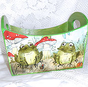 Для дома и интерьера handmade. Livemaster - original item Box for storage of the Princess Frog. Handmade.