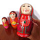 Bashkir Red Matryoshka Doll 3 - seater Bashkirochka. Dolls1. matryoshka (azaart). Online shopping on My Livemaster.  Фото №2