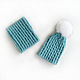 Women's knitted hat and Snood' Points ' mint azure white. Headwear Sets. klukvaknit. Online shopping on My Livemaster.  Фото №2