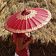 Заказать Расписной темно-красный зонт "Thai Red". HolyCowChic. Ярмарка Мастеров. . Зонты Фото №3