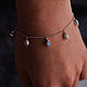 Thin silver chain bracelet with moonstone petals. Chain bracelet. Honey Hany Jewelry by Olga Khan. My Livemaster. Фото №4