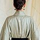 Светло-зелёное кимоно, 100% шелк ринзу, из Японии. Халаты. Винтажные кимоно из Японии. Ярмарка Мастеров.  Фото №6