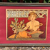 Винтаж handmade. Livemaster - original item Panel, poster, Art Nouveau, France. Handmade.