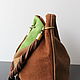 Bag: Suede Patchwork bag, green and brown. Sacks. Olga'SLuxuryCreation. Online shopping on My Livemaster.  Фото №2