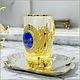 Gift Cup holder 'lapis Lazuli' z227, Mugs and cups, Chrysostom,  Фото №1