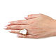 Large white ring with quartz, buy a ring with a stone as a gift. Rings. Irina Moro. Online shopping on My Livemaster.  Фото №2
