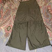 Винтаж: Джинсовая юбка бохо размер 46