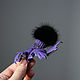 Brooch Thistles made of leather and fur. Brooches. SM Tallya. Online shopping on My Livemaster.  Фото №2