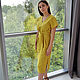 Order Linen dress with a mustard-colored belt. e-fashionspb. Livemaster. . Dresses Фото №3