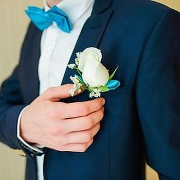 Аксессуары ручной работы. Ярмарка Мастеров - ручная работа Галстук бабочка Бирюзовый Атлас. Handmade.