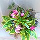 Mini garden of artificial flowers in a basket. Composition. TaLanaLita (goodshop39). My Livemaster. Фото №4