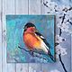 Oil painting. birds. Bullfinch. Pictures. ArtShipilina. Online shopping on My Livemaster.  Фото №2