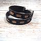 Leather Choker Bracelet Winding Braid. Cuff bracelet. Tatiana (Leather bracelets). Online shopping on My Livemaster.  Фото №2