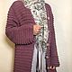 Кардиган вязанный  "Classic style" Сливовый из альпаки. Кардиганы. Ganskaia.. Ярмарка Мастеров.  Фото №6