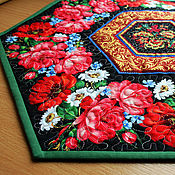 Для дома и интерьера handmade. Livemaster - original item Path for table setting quilted Russian Flowers. Handmade.