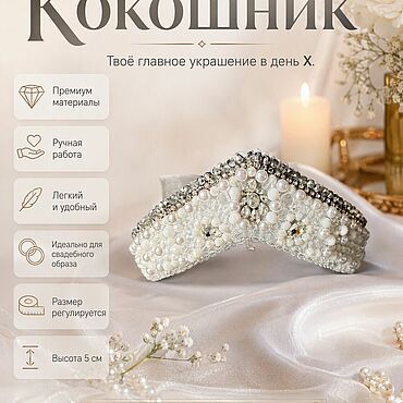 Русский стиль ручной работы. Ярмарка Мастеров - ручная работа Свадебный венец. Handmade.