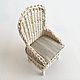 Wicker Chair Armchair with armrests children's furniture for dolls 1:12. Doll furniture. kotomka-nv. My Livemaster. Фото №4