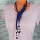 Order Beaded lariat with lapis lazuli pendants ( harness, belt, tie). Magic box. Livemaster. . Lariats Фото №3