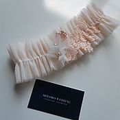Свадебный салон handmade. Livemaster - original item Wedding garter 