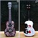 Укулеле  с росписью гавайская гитара. Укулеле (гавайская гитара). Guitar & Ukulele art Studio. Интернет-магазин Ярмарка Мастеров.  Фото №2