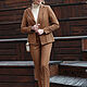 Women's pantsuit made of wool lined with GOLD. Suits. BRAGUTSA. Online shopping on My Livemaster.  Фото №2