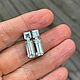 Продано Серьги с натуральными аквамаринами 7.5 ct. Серьги классические. Елена. Интернет-магазин Ярмарка Мастеров.  Фото №2
