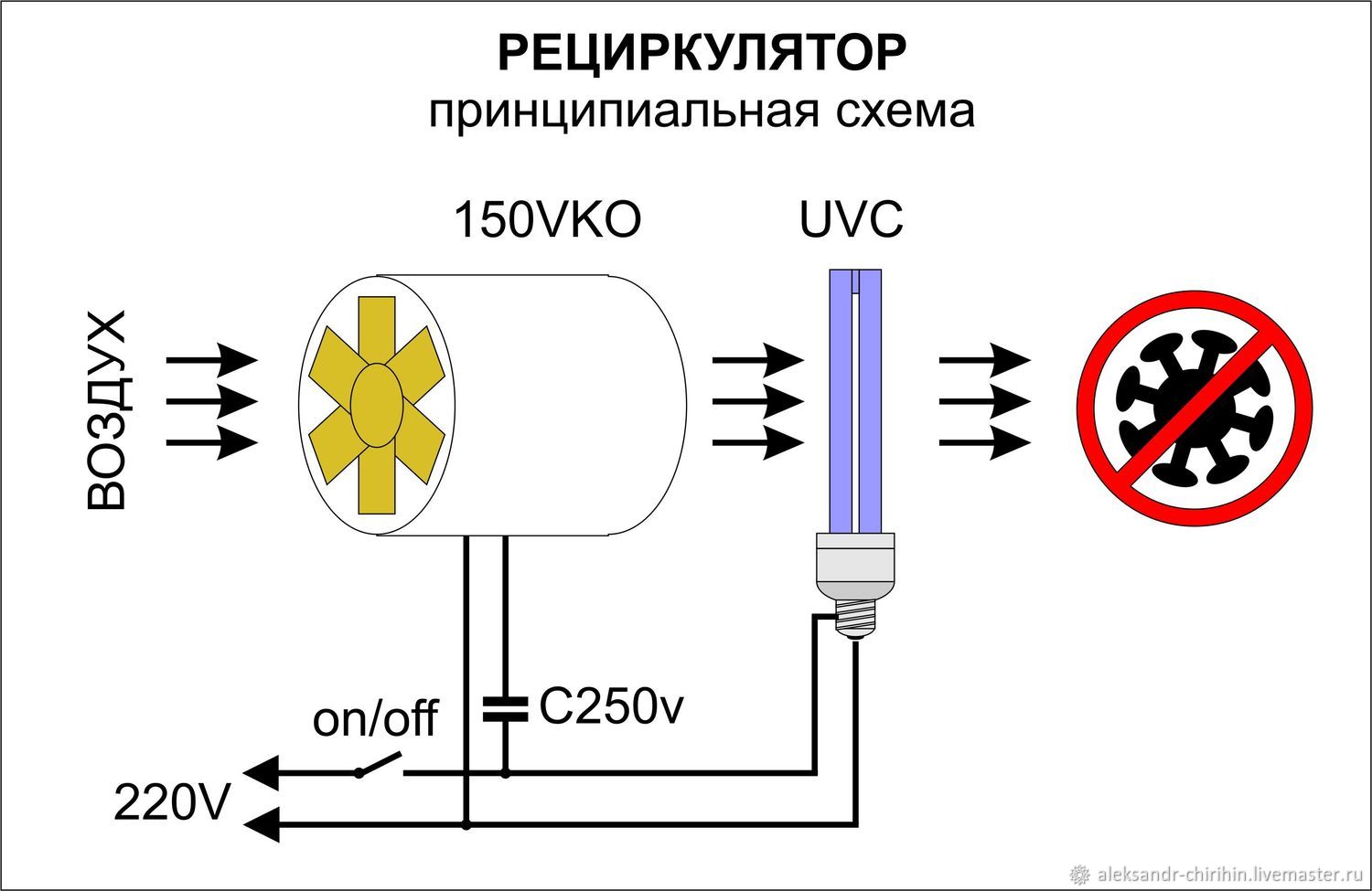 Рециркулятор бактерицидный схема электрическая