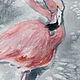 "Туманность фламинго" картина акварелью (птицы, розовый). Картины. 'Море внутри' Надежда. Интернет-магазин Ярмарка Мастеров.  Фото №2
